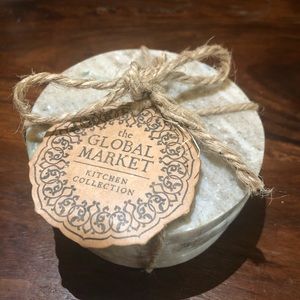 Beautiful Handcrafted Stone Coaster Set!